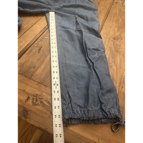 Tommy Bahama Women’s Joggers Linen Blend Size Medium Poncho Pants Chambray Relax - Picture 11 of 16